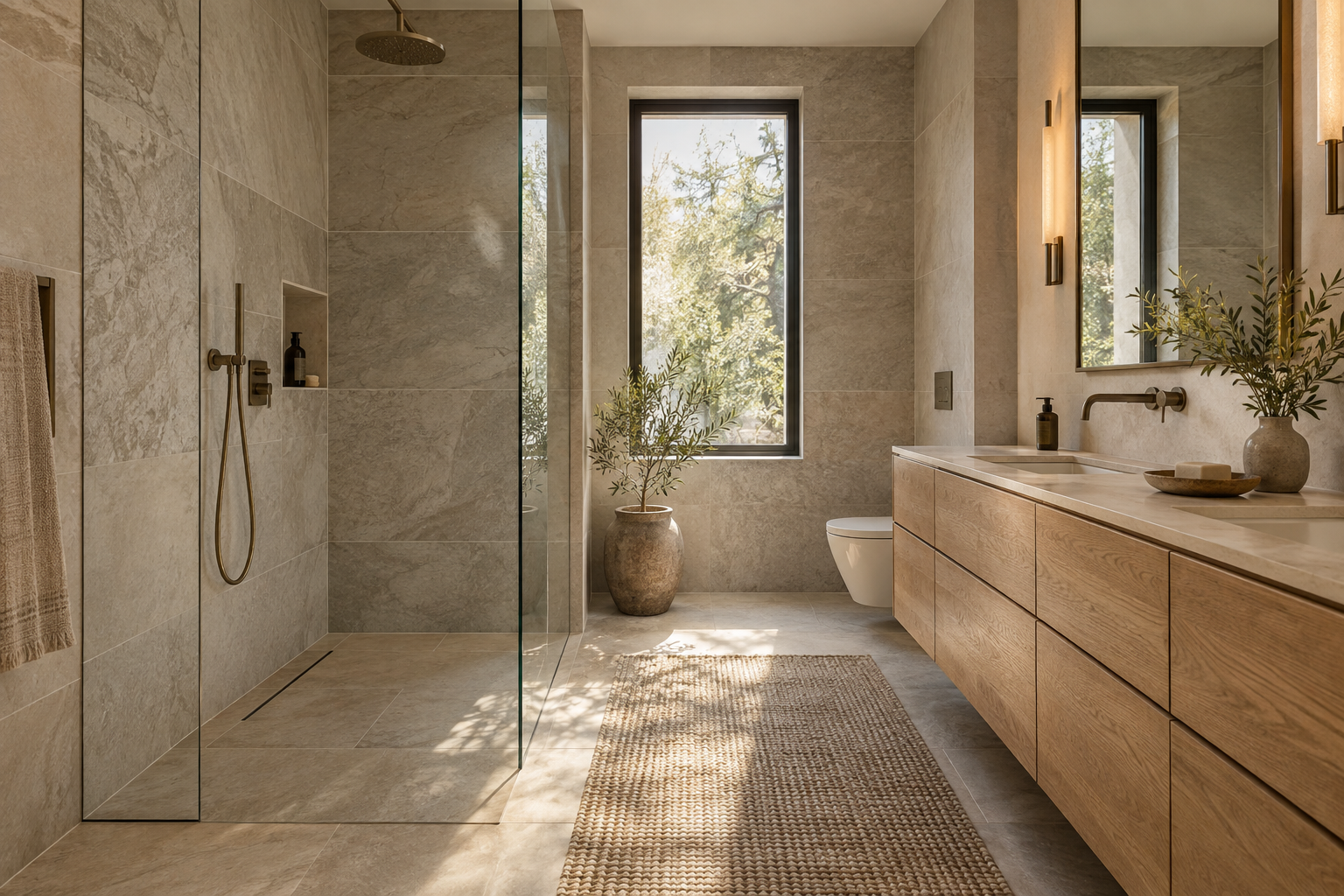 Detail of a bathroom design concept